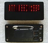 LED Digital Scrolling Message Name ID Tag - Black With Red LED