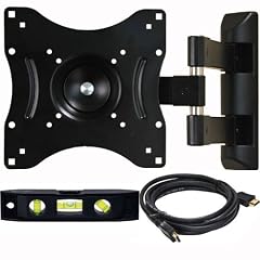 VideoSecu Articulating Arm LED LCD TV Wall Mount for Mid Size VESA 200 100 Flat Panel Screen, Full Motion Mount Bracket with F
