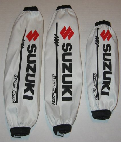 ATV Quad Shock Covers Suzuki LTZ400 Weiß