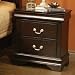Nightstand Louis Philippe Style in Cappuccino Finish