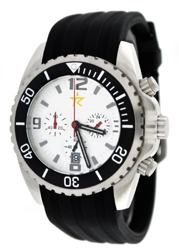Rogue Warrior Interceptor Silicone Rubber Band 100M Chronograph Watch