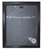 NFL Tennessee Titans Cabinet Style Jersey Display - Black with Museum Quality UV Upgrade