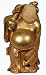 White Jade Sculpture Gilt Fat Buddha with Treasure Sack