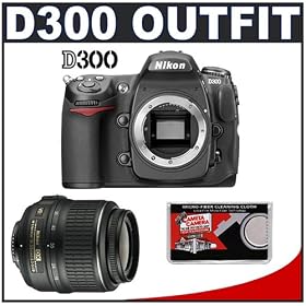 Nikon D300 Digital SLR Camera + Nikon 18-55mm DX VR Zoom Lens (Camera and Lens Refurbished...