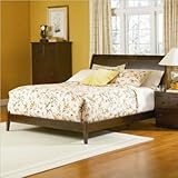 IMAGE OF Bordeaux Collection Full Size Bed with Open Footrail: Caramel Latte