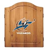 Imperial Washington Wizards Licensed Solid Pine Cabinet and Bristle Dartboard Set