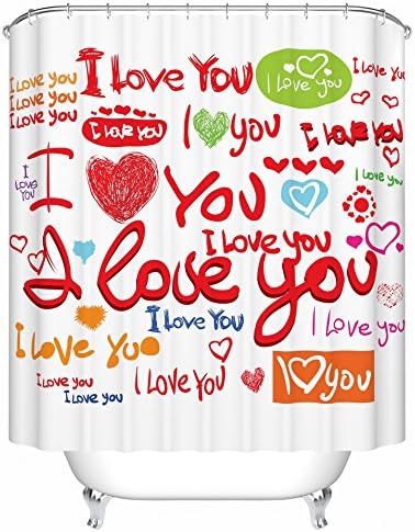 Generic I Love You Shower Curtain 36X72inch