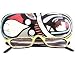 Fashion Hand Painted Half Lens Contemporary Pop Art Design Reading Glasses with Hard ...