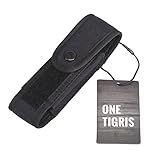 OneTigris 1000Dナイロン 懐中電灯ポーチ ケース LEDライトカバー 　ベルトポーチ　 ホルスター アウトドア　キャンプ　サバゲー装備 (ブラック)