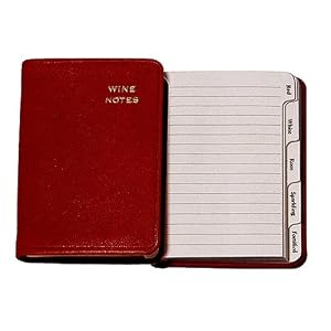 Mini Wine Journal, Genuine Leather, Tabbed, Garnet