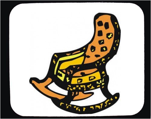 Decorated Mouse Pad with decorated, chair, armchair, rocking, wooden, 