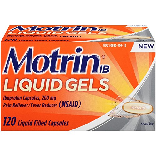 Motrin Liquid Gels, 120 Count Per Pack (2 Pack)