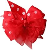 Posies Accessories Big Hair Bow Polka Dots Collection Red (Red/Red)