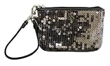 Coach Limited Edition Sequin Wristlet Wallet Case Bag 46563 Gunmetal