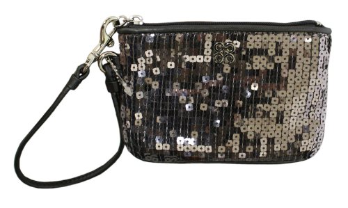 51aY%2BGMs7DL Coach Occasion Sequin Small Wristlet Gunmetal