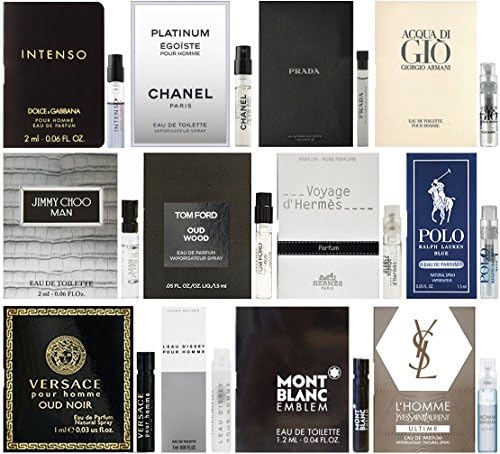 Men's Designer Fragrance Samples - Mont Blanc, Prada, Yves Saint Laurent, D&amp;G, &amp; Versace