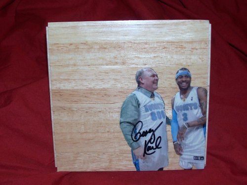George Karl Autographed Denver Nuggets Photo Floorboard, Proof Photo of George Signing for Us!