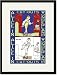 Black Framed/Matted Print 17x23, Alice in Wonderland: Young Man and Father William - Color Me!