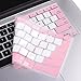 Case Star ® Pink and White Color Silicone Keyboard Cover Skin for Macbook 13