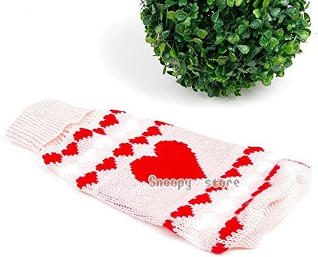 Dog Clothing Pink Hearts Pet Coat Dog Cat Puppy Knitted Jumper Sweater Apparel Clothes Xs-xl Free Shipping