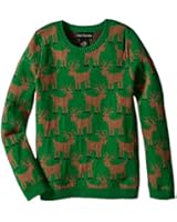 Alex Stevens Girls' Allover Reindeer Sweater