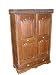 Colonial India Antique Armoire Ornate Carved Teak Wood Cabinet 18c