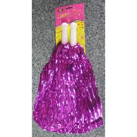 Click here to buy 1 Pair Purple Tinsel Cheerleading Pom Poms.