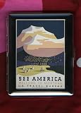 See America Welcome to Montana Vintage Travel ID CIGARETTE CASE