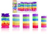 SHANY Assorted Ponytail holder set - 90pcs Assorted Colors and Sizes