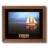 VISION Motivational Sailboat Picture Oak Framed Art Print