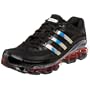 adidas Men's Ambition POWERBOUNCE+ Running Shoe,Black/Black/Red,10.5 M