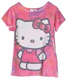 Hello Kitty Girls 2-6x Short Sleeve Cupcake Sub Tee,Fuschia,4