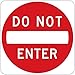 Traffic Sign, 30 x 30In, R/WHT, Text, R5-1