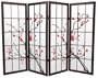 48" Low Cherry Blossom Shoji Room Divider Numbers of Panels: 4, Finish: Rosewood