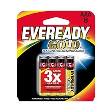 Eveready Gold Alkaline Batteries, Size AAA, 8 Count (Pack of 3)