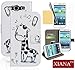 Galaxy S3 Case, XIANA Cartoon Giraffe Flip Magnet Wallet Leather Case Cover With Credit ID Cards Slots For Galaxy S3 i9300,Including A Stylus,Screen Protector and Cleaning Cloth