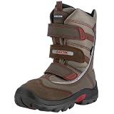 Geox J Snow, Unisex - Kinder Stiefel, braun, (kaki/red C6203)