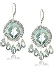 Dana Kellin Sultry Aqua Quartz Marquis with Blue Quartz Drop Earrings