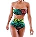 Women's Colorful Summer Swimsuit Crossover Swimwear Bathing Suit (US L, A-Color 6)
