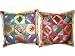 2 Hot Pink Blue Violet Pink Zari Borders Cushion Covers Toss Pillow 16"