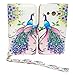 Purple & Pink Peacock Design Wallet Leather Case for Samsung Galaxy Avant G386T with Kickstand