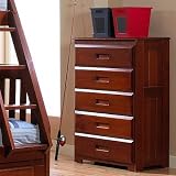 Merlot Five Drawer Chest Finish: Honey