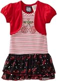 So La Vita Girls 2-6X Toddler Cherrys Dress With Hot Fixed Stones