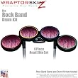 Fire Pink Skin by WraptorSkinz fits Rock Band Drum Set for Nintendo Wii, XBOX 360, PS2 & PS3 (DRUMS NOT INCLUDED)