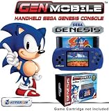 Officially Licensed Sega Genesis Gen Mobile Portable System w/ 20 Sega Games Built-in & Cartridge Slot – Blue