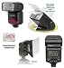 Professional TTL Power, Zoom & 270 Degree Swivel D-SLR Flash For The Olympus E-30, E-420, FL-20, E-3, FL-36, E-1, E-400, E-620, E-500, E-3, E-520, E-330, FL-50, E-510, E-300, E-1, E-30, E-5, E-P2 SLR Digital Cameras Includes 1 Wide Angle Diffuser, 1 Bounce Reflector, & 1 Proffesional Soft Box Flash Diffuser