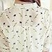 Shouhengda Women Long Sleeve Chiffon Blouse Floral Printed Button Shirts