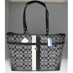 Women's Chelsea Signature Black White/Black Leather/PVC Multi-Purpose Tote: Black White/Black Tote