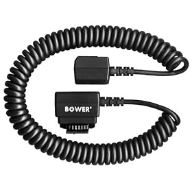 Bower Dedicated E-TTL Off-Camera Flash Shoe Cord for Canon Digital SLR Cameras (4.5 Feet) by Bower