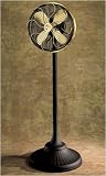 Casablanca 1928F Zephair Series Floor Fan Matte Black w/ Satin Brass Accents